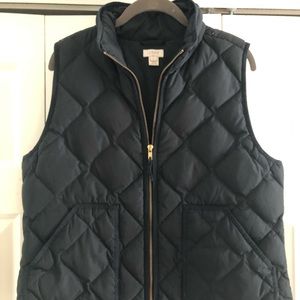 JCrew Black Puffer Vest